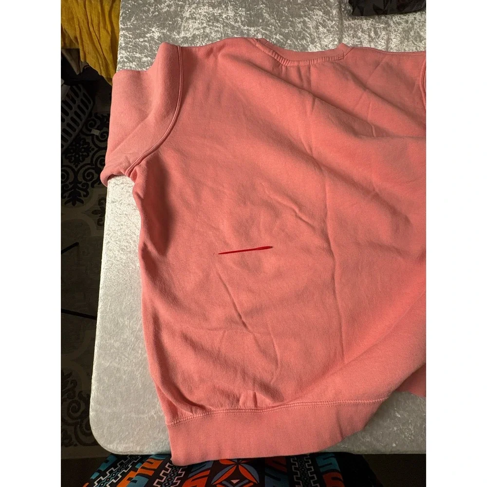 Nike Sportswear Womens XL Crewneck Sweatshirt Coral Pink Fleece Pullover Swoosh